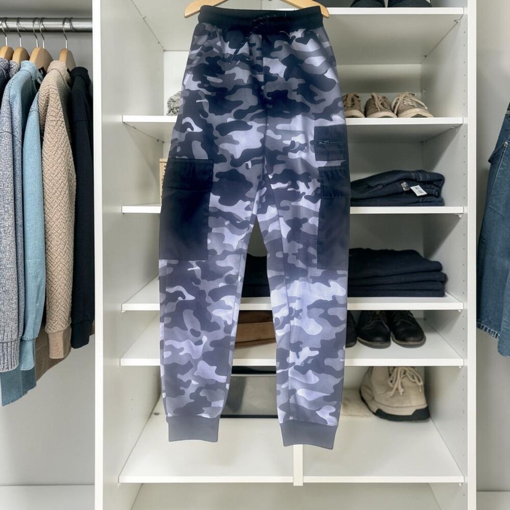 Seven Souls Boys Camo Jogger Pants Size 8 Cargo Athletic Drawstring Streetwear